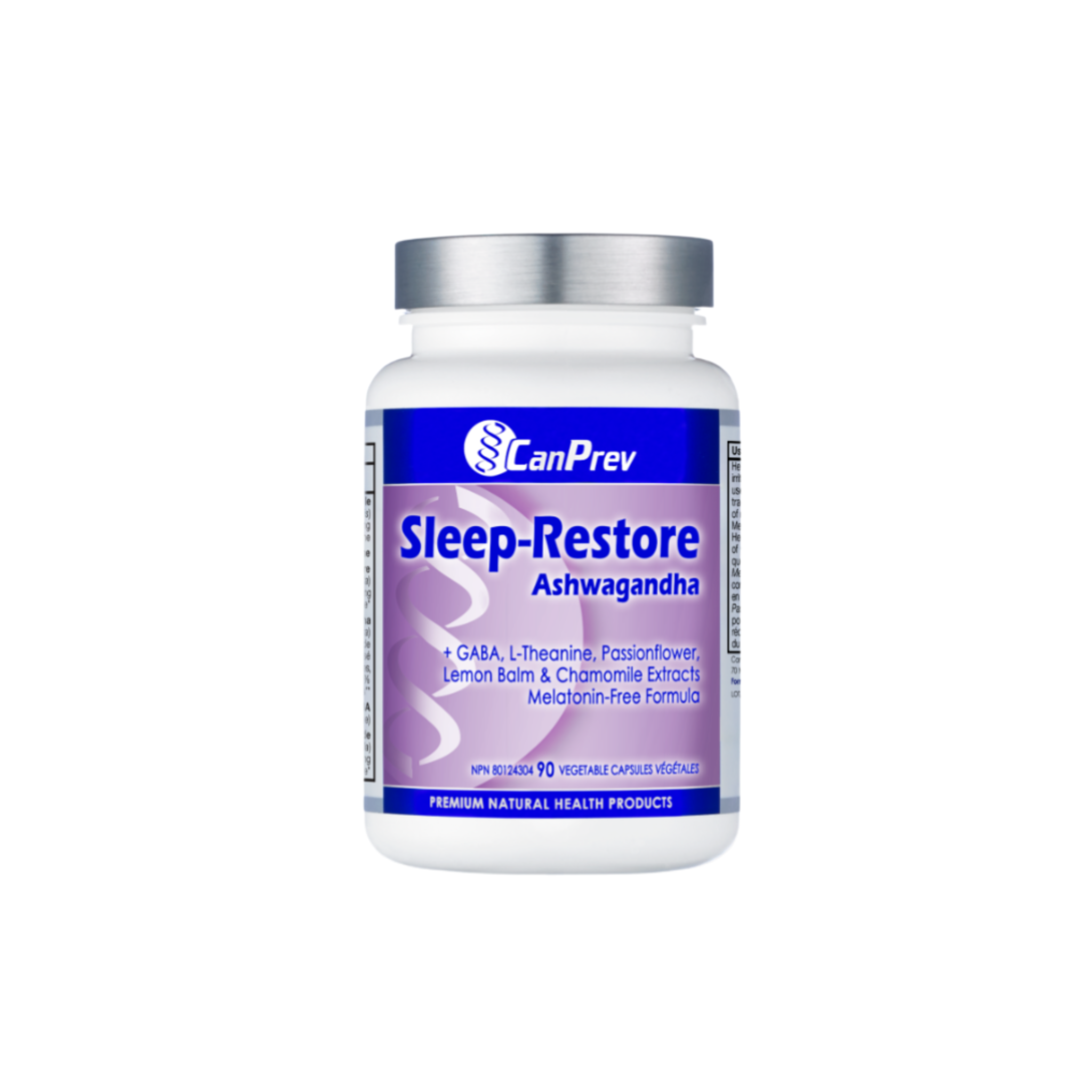 CanPrev Sleep-Restore Ashwagandha 90 Capsules - Melatonin-Free Stress & Sleep Support