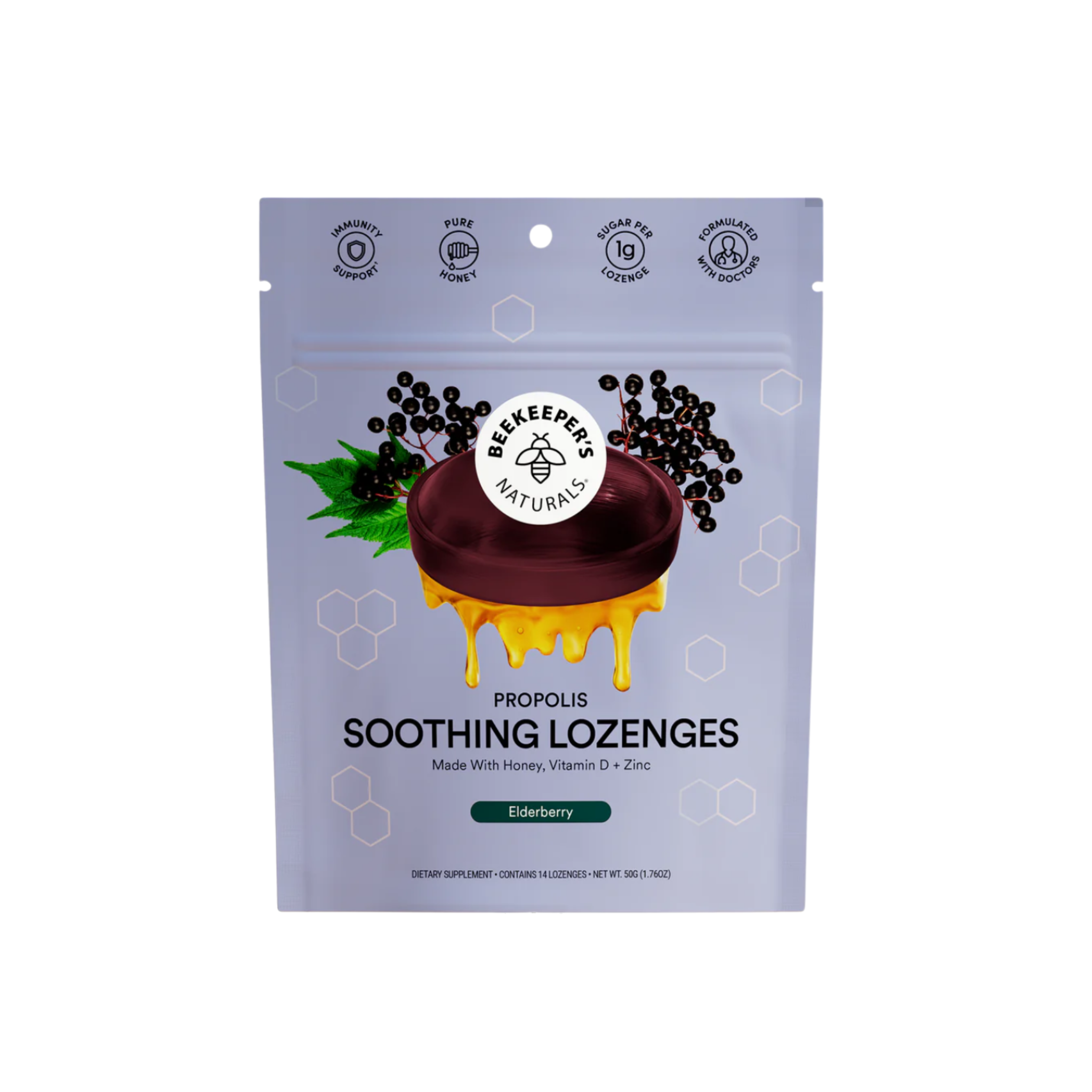 Beekeeper Naturals - Elderberry Lozenges 50G