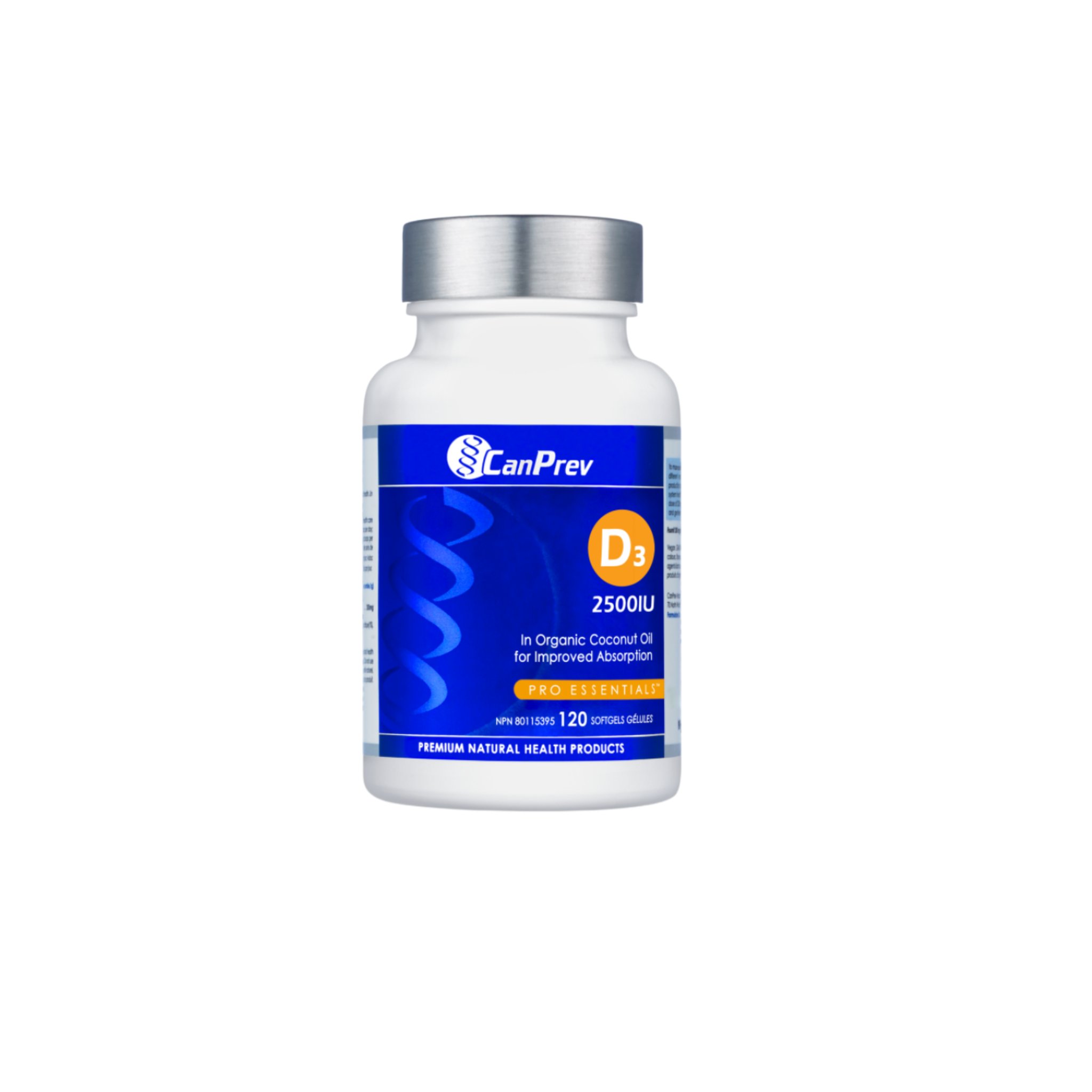 CanPrev D3 2500IU – MCT Base Softgels - Enhanced Absorption Formula