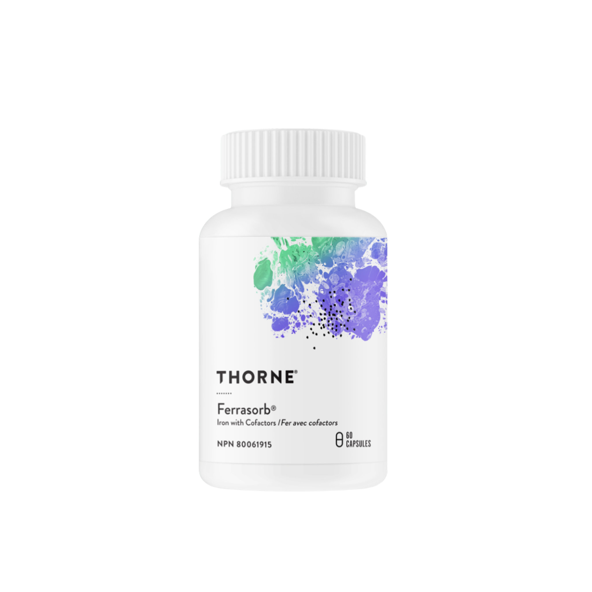Thorne Ferrasorb® Iron Bisglycinate Capsules - High Absorption, Gentle Formula