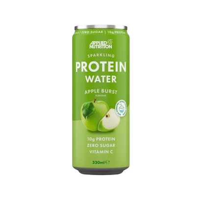 Applied Nutrition Sparkling Water Protein 330ml zero sugar bottle with clear label and fizzy bubbles visible inside.