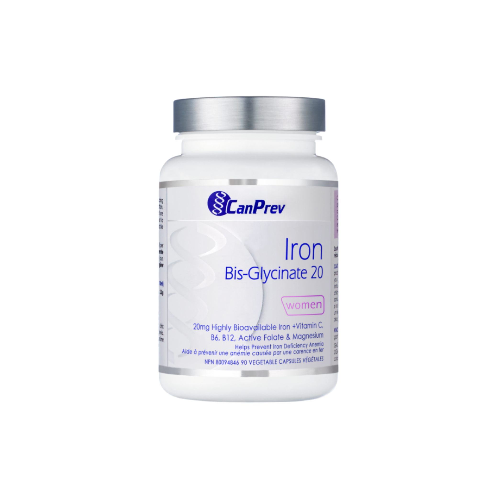 CanPrev Iron Bis·Glycinate 20 Capsules – Gentle, High Absorption Iron