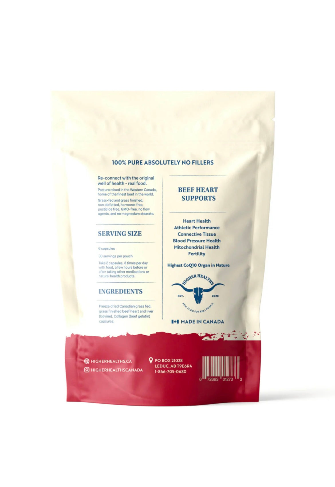 Higher Healths - Beef Heart - bag Antioxidant Abundance, 180 capsules