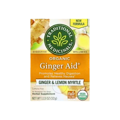 Traditional Medicinals herbal tea box with 16 tea bags, featuring natural packaging and traditional medicinal ingredients.