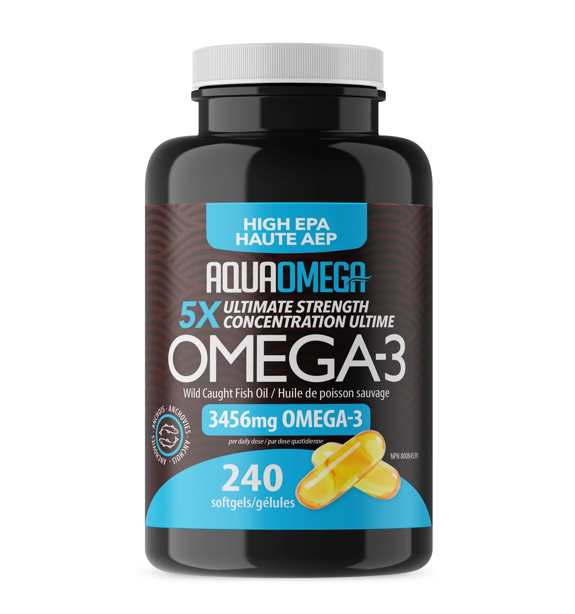 AquaOmega 5X Ultimate Strength EPA 665mg - 240 Softgels