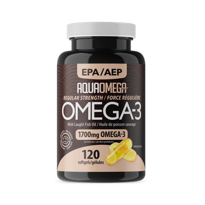 AquaOmega Regular Strength EPA 120 Softgels - Wild-Caught Omega-3
