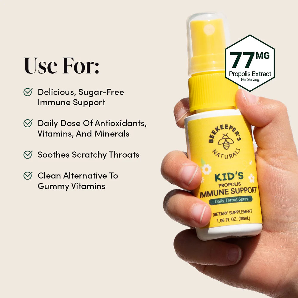 Beekeepers Naturals Kid's Propolis Immune Support Throat Spray