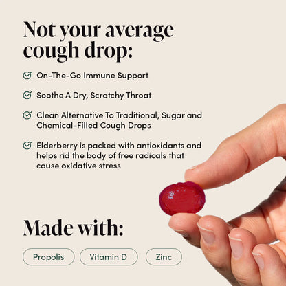 Beekeeper Naturals B.Soothed Elderberry Propolis Lozenges