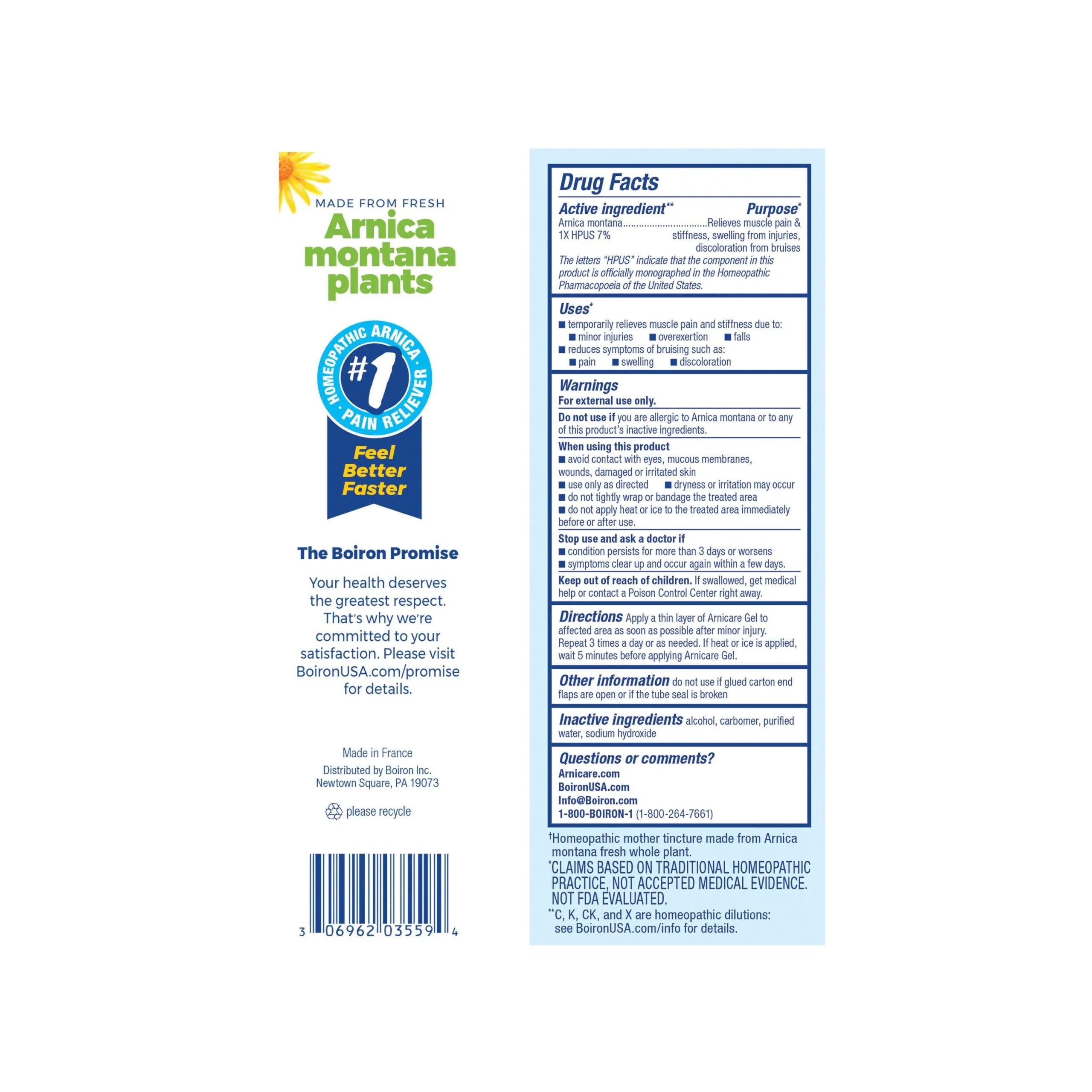 Boiron Arnicare® Gel 75g - Topical Muscle & Joint Pain Relief