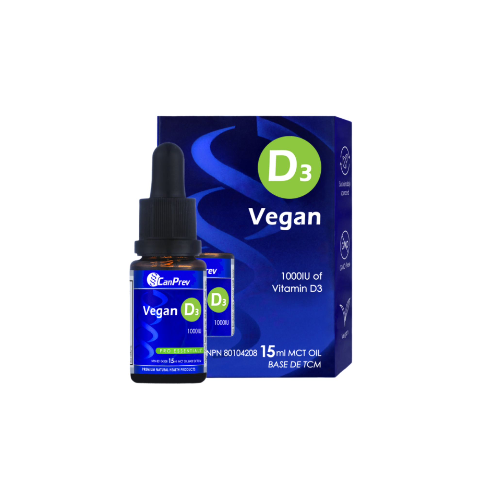 Canprev Vegan D3 Drops 1000IU – Lichen-Derived Liquid Vitamin D3