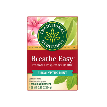 Traditional Medicinals herbal tea box with 16 tea bags, featuring natural ingredients and traditional medicinal blends.