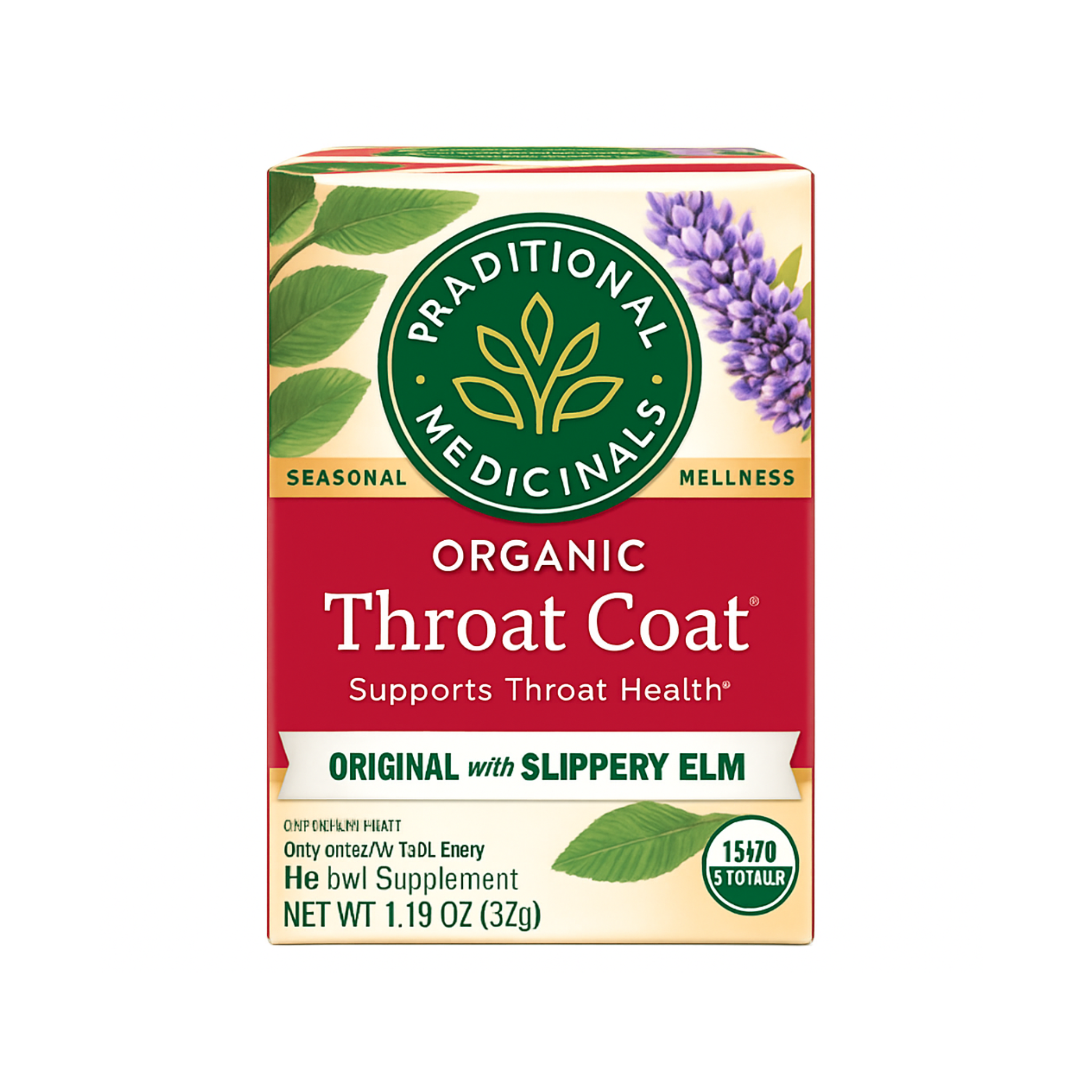 Traditional Medicinals herbal tea box with 16 tea bags, featuring natural packaging and traditional medicinal ingredients.