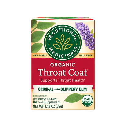 Traditional Medicinals herbal tea box with 16 tea bags, featuring natural packaging and traditional medicinal ingredients.