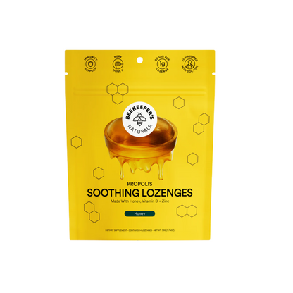 Beekeeper Naturals Propolis Soothing Lozenges - Honey Flavour with Vitamin D & Zinc