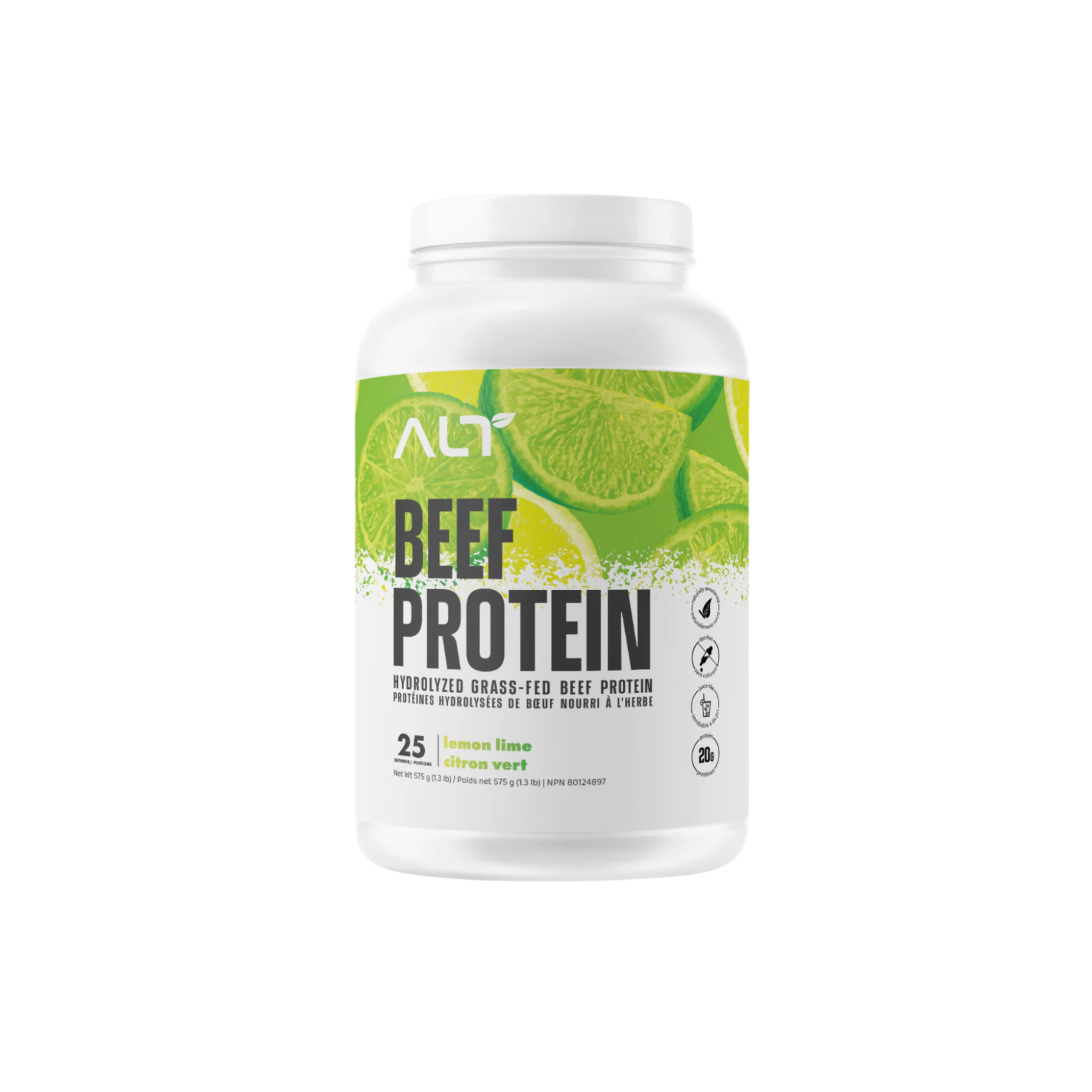 ALT Grass Fed Beef protein Isolate, Lemon Lime - 25 Servings