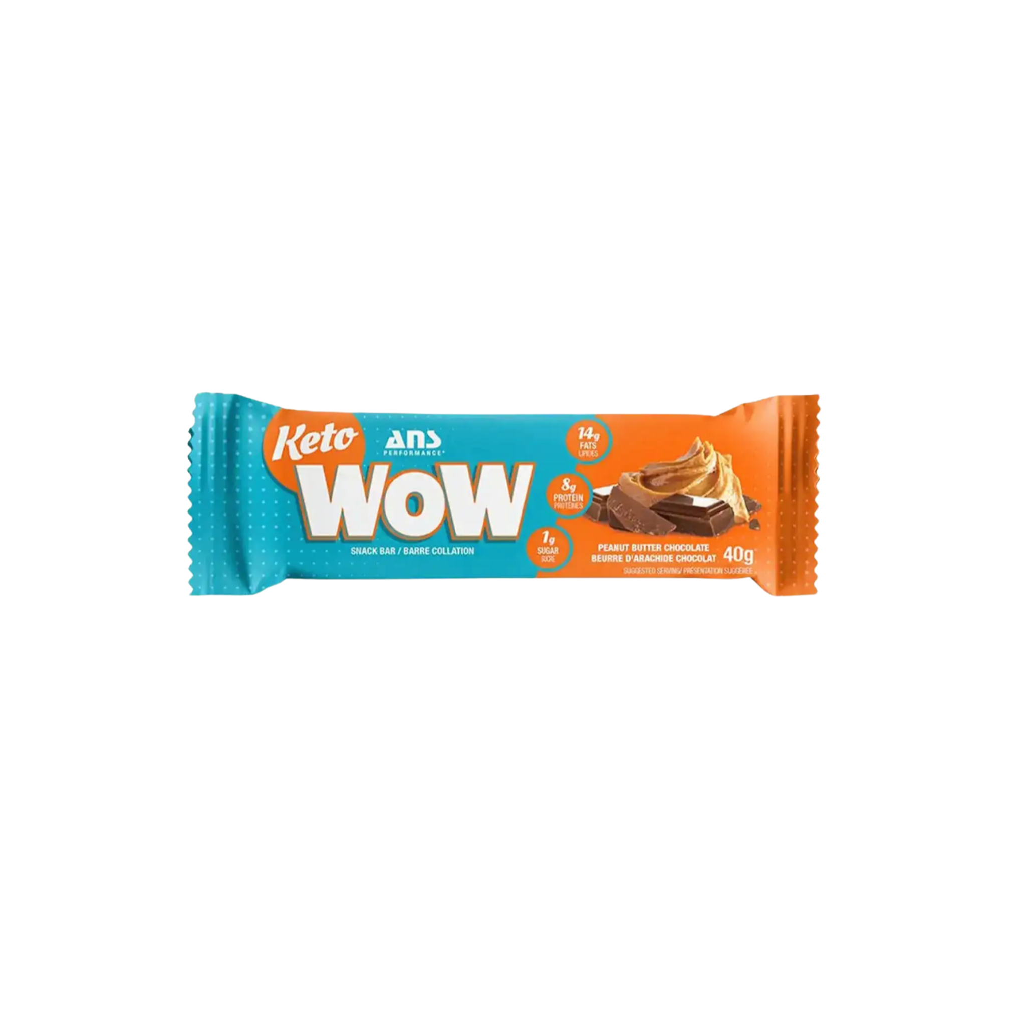 ANS - KETO WOW BAR - Peanut Butter Chocolate, 40G