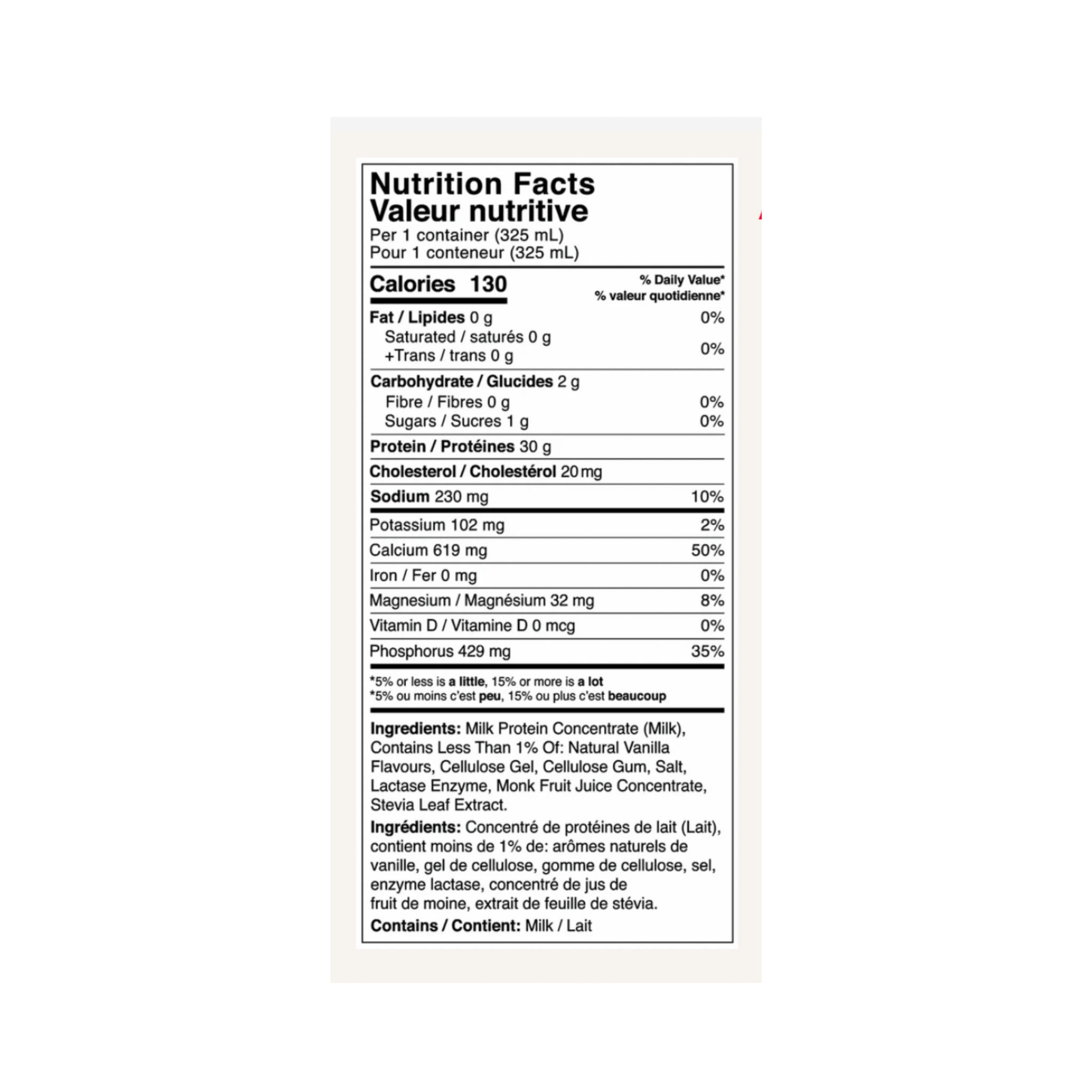 Biosteel, Vanilla Protein Milkshake, 325 ml