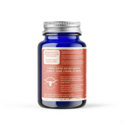 Higher Healths CORE3 Beef Organ Complex (Bottle) - Liver, Heart & Kidney Capsules