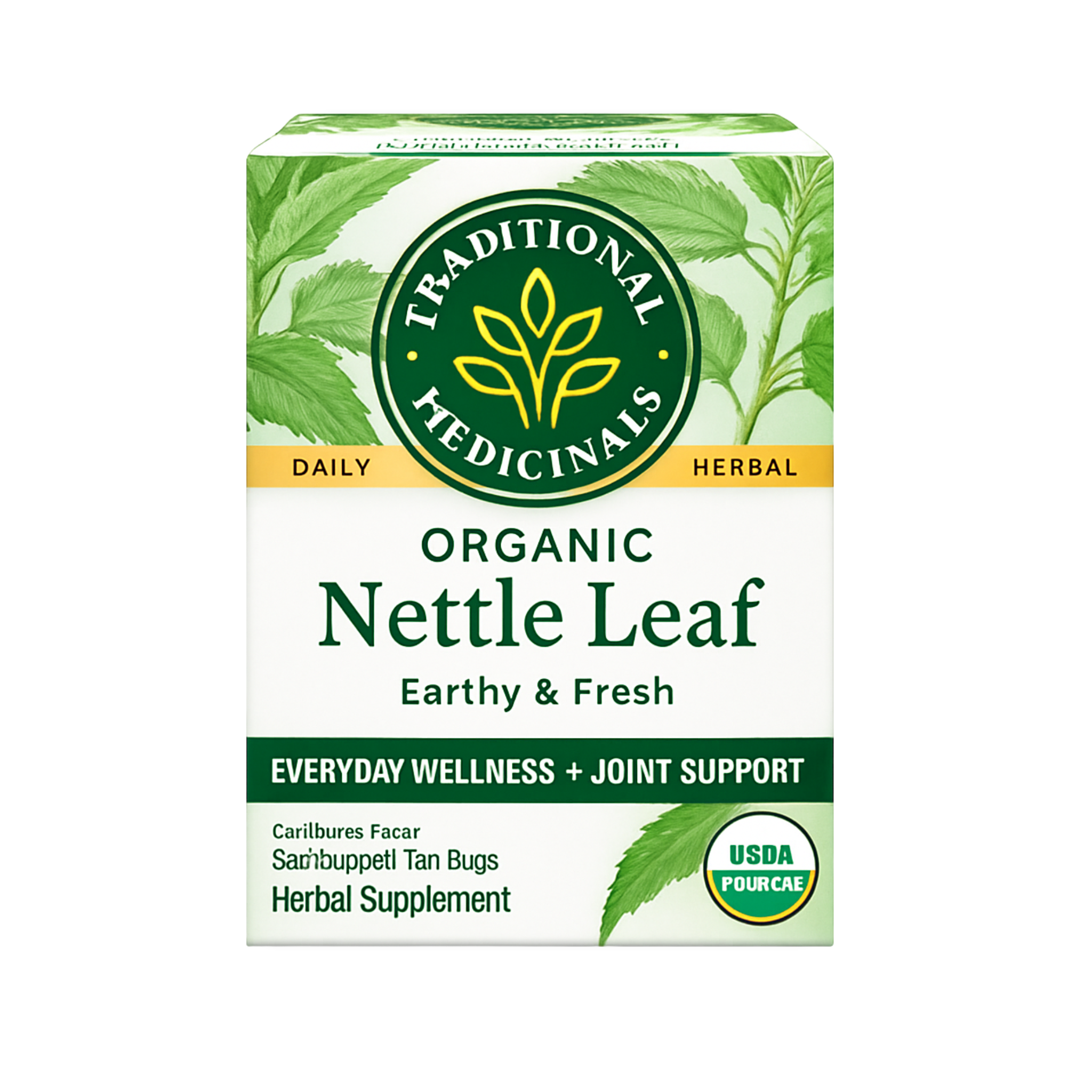 Traditional Medicinals herbal tea box with 16 tea bags, featuring natural, traditional medicinal ingredients in colorful packaging.
