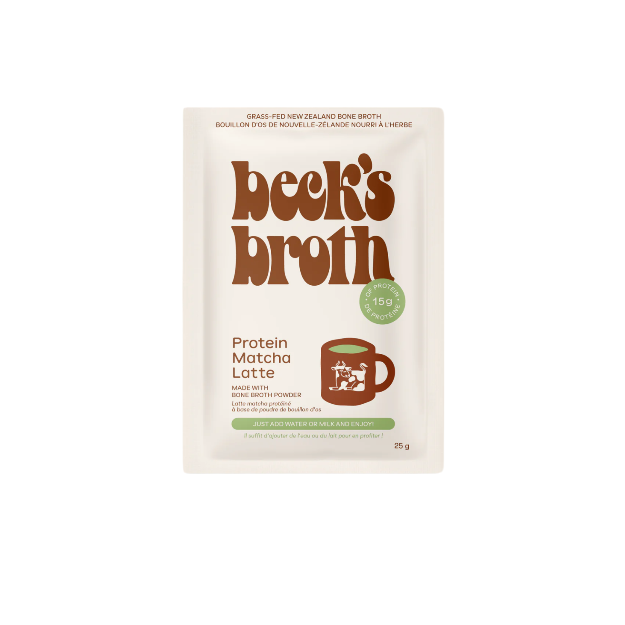 Becks Protein Broth - Matcha Latte Individual Packages 25G
