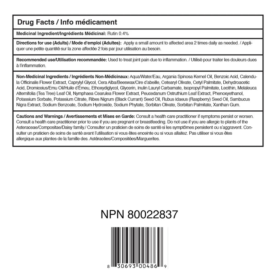 LivRelief Original Pain Relief Cream 50g - Natural Rutin Topical Formula