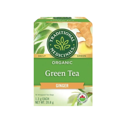 Traditional Medicinals herbal tea box with 16 tea bags, featuring natural packaging and vibrant label design.