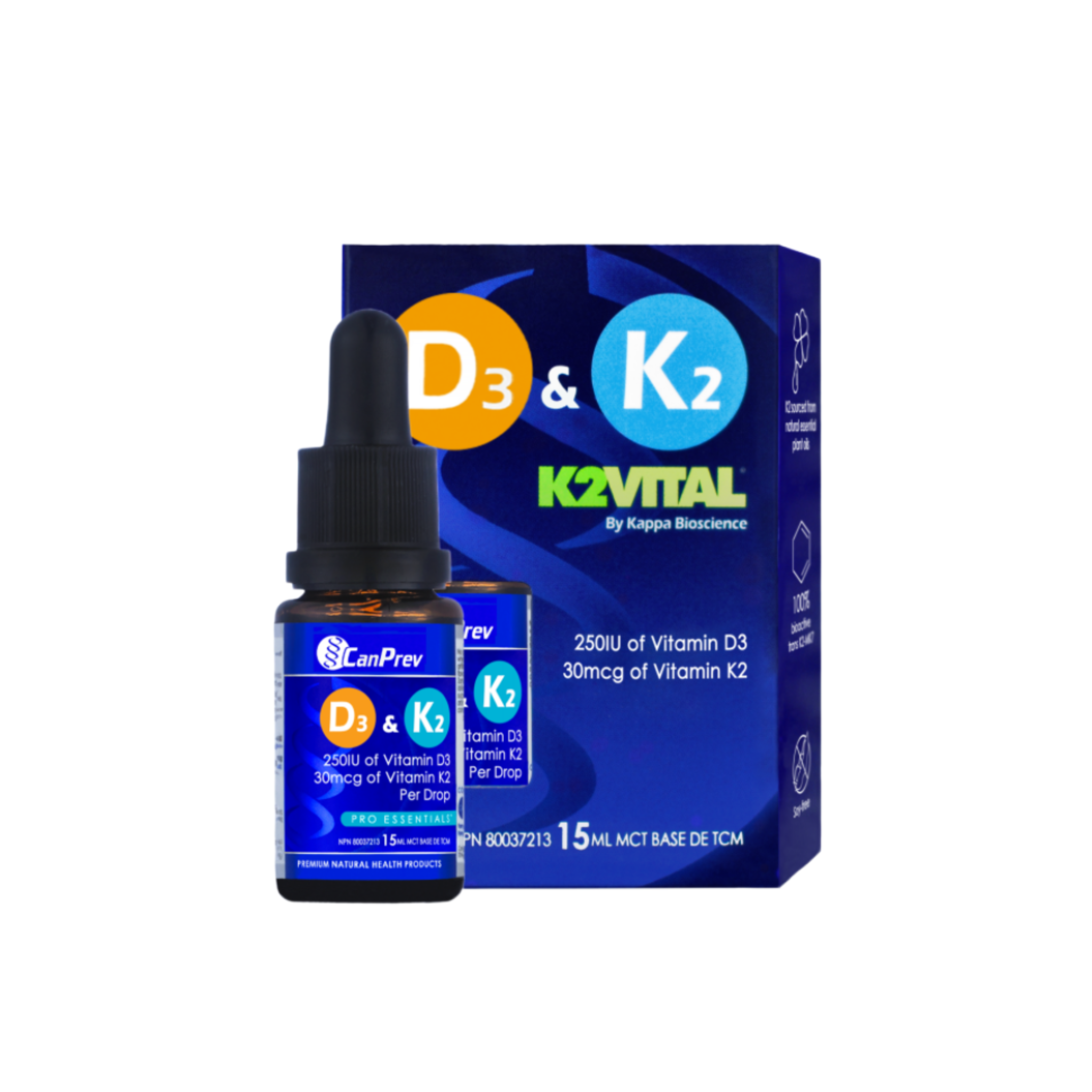 CanPrev Vitamin D3 & K2 Drops 15ml