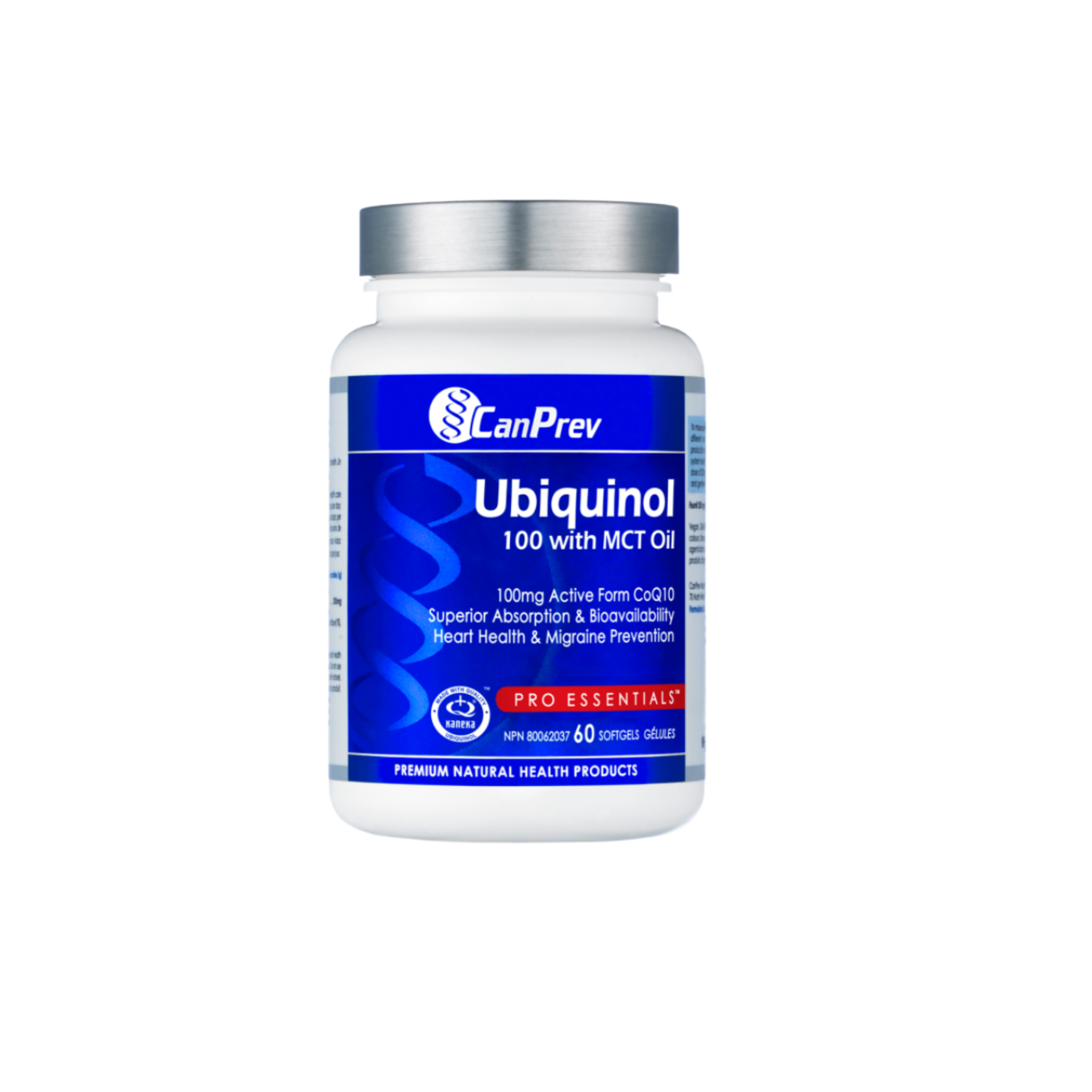 CanPrev Ubiquinol 100 with MCT Oil - Active CoQ10 for Heart Health & Migraine Prevention