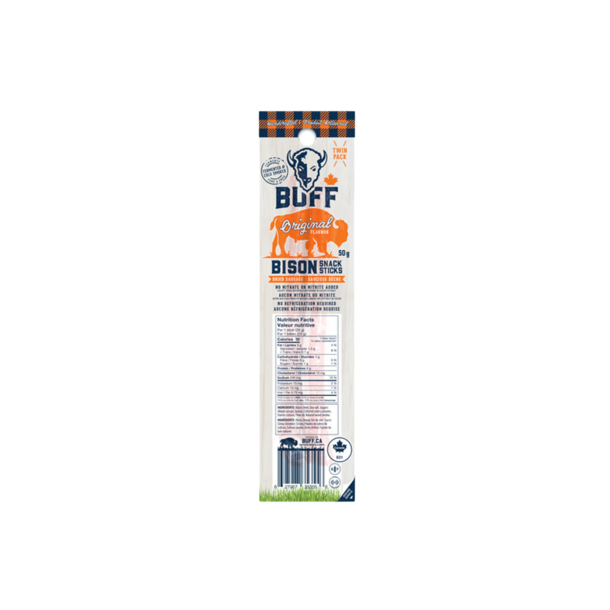 Buff Bison Stick, Original, 2 Pack