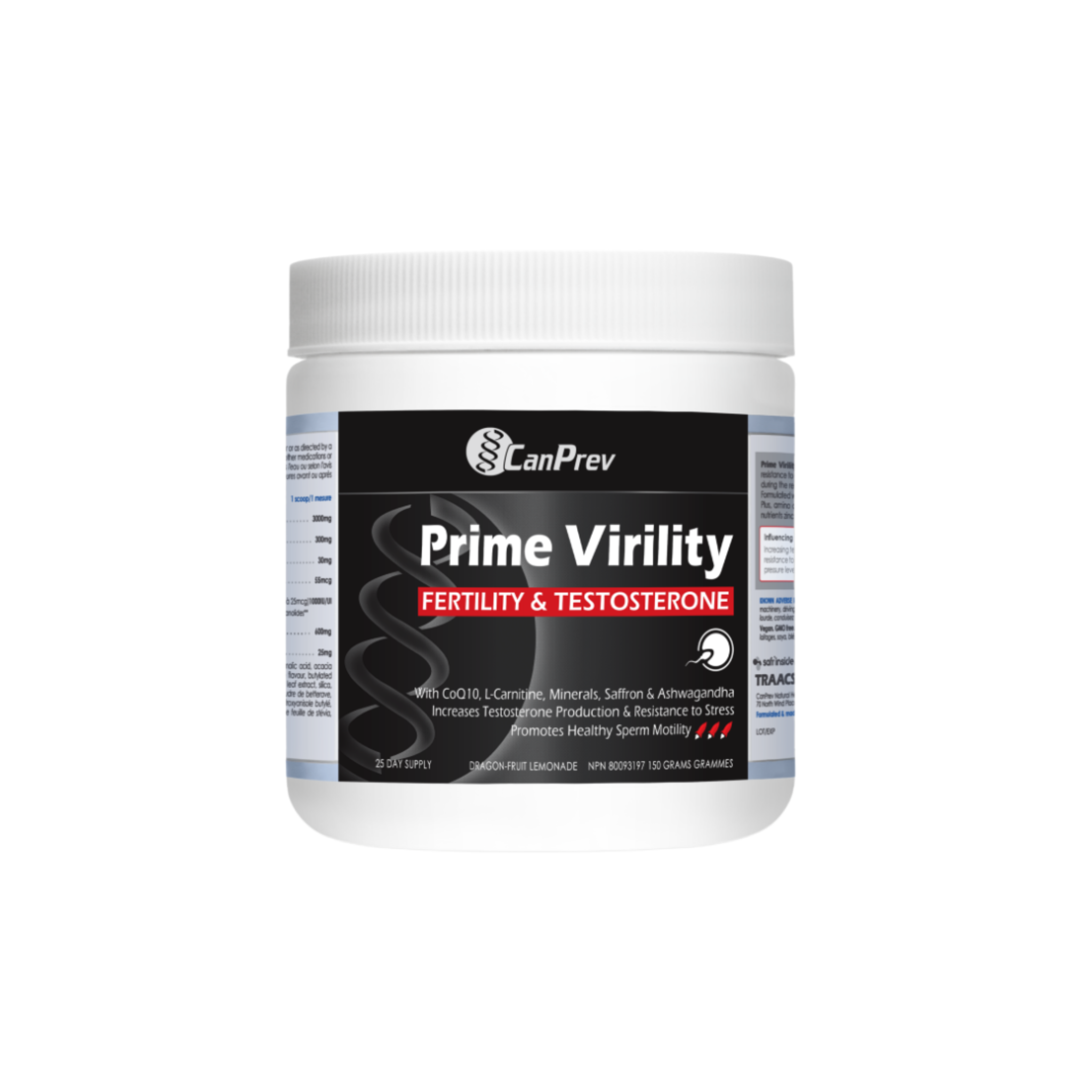 CanPrev Prime Virility Motility & Testosterone Powder – Dragon Fruit Lemonade