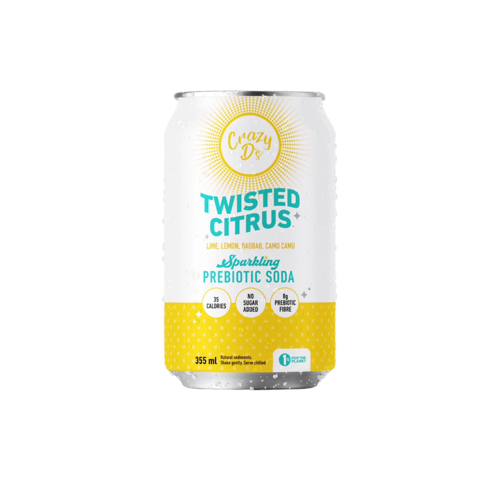 Crazy D’s Prebiotic Soda, Twisted Citrus
