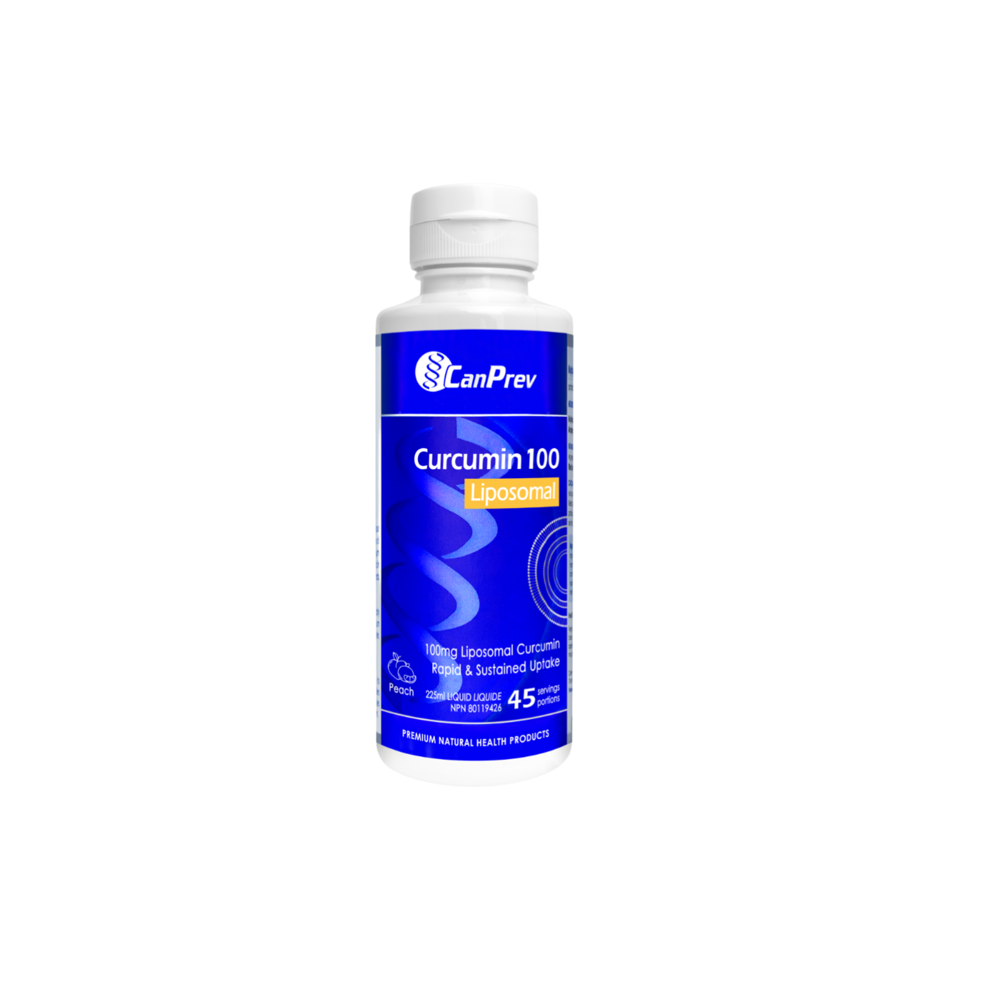 CanPrev Liposomal Curcumin 100mg Liquid - Peach Flavour
