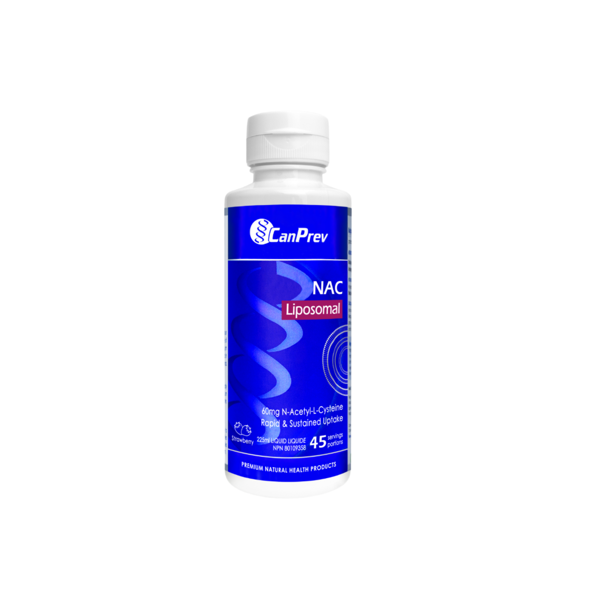 CanPrev Liposomal NAC 60mg Liquid - Strawberry Flavour with Superior Absorption
