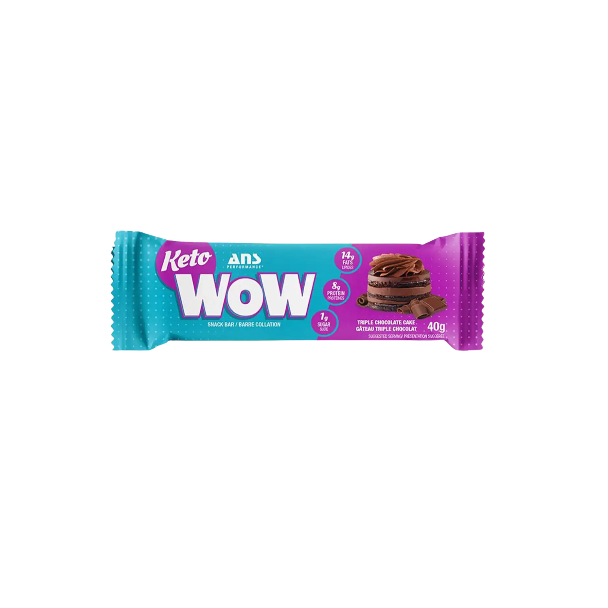 ANS - KETO WOW BAR, Triple Chocolate, 40G