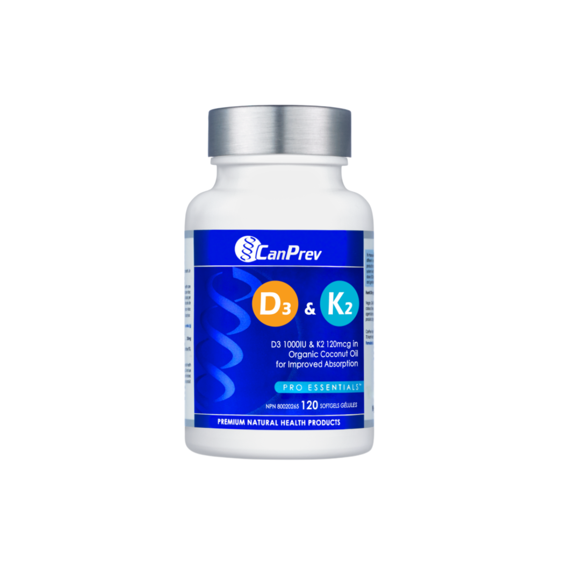 CanPrev Vitamin D3 & K2, 120 softgels