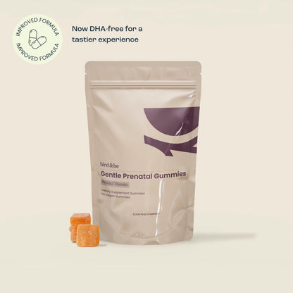Bird&Be Gentle Prenatal Gummies - Iron-Free Prenatal with Nausea Support