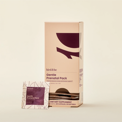 Bird&Be The Gentle Prenatal Pack - Essential Pregnancy Vitamins for Nausea Relief
