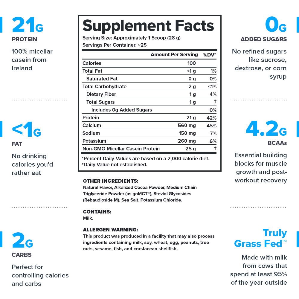Legion Casein+ Protein Powder 21g (Dutch Cocolate)