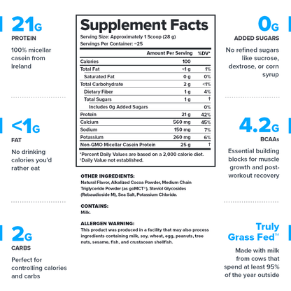 Legion Casein+ Protein Powder 21g (Dutch Cocolate)