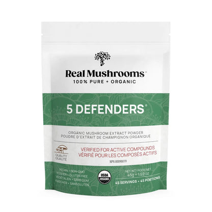 Real Mushrooms 5 Defenders® Organic Mushroom Complex Powder (45g)