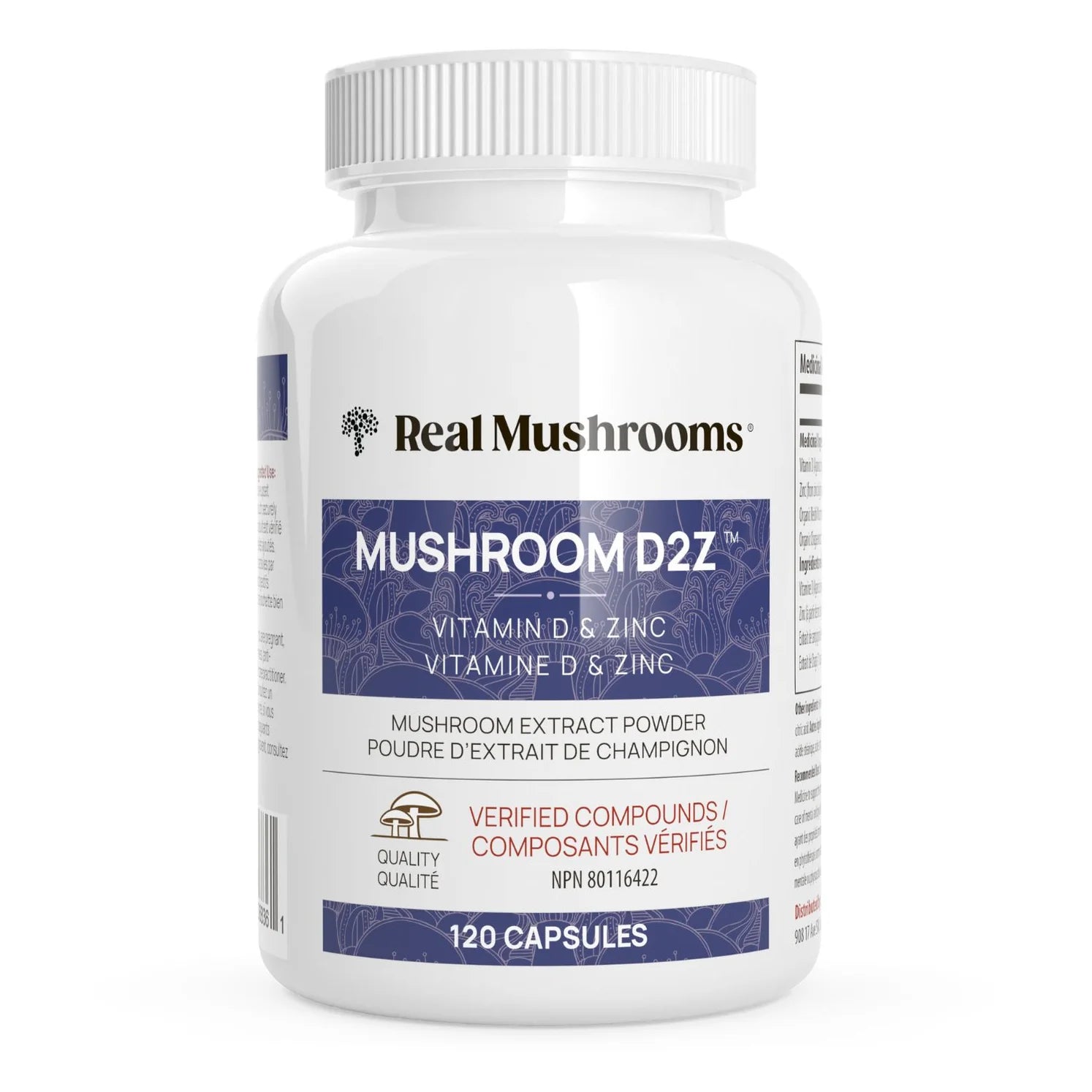 Real Mushrooms Mushroom D2Z (120 Capsules)