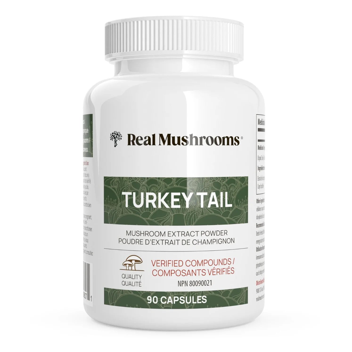 Real Mushrooms Turkey Tail Mushroom Extract (90 Capsules)