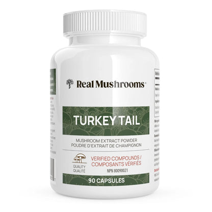 Real Mushrooms Turkey Tail Mushroom Extract (90 Capsules)