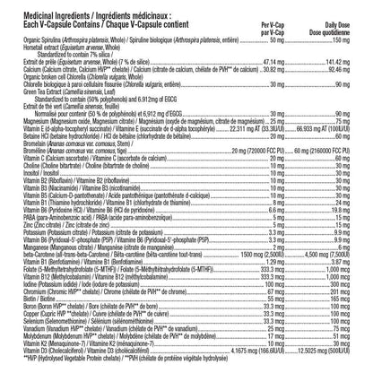 Prairie Naturals Multi-Force Men Active (60 Capsules) Iron-Free Daily Multivitamin