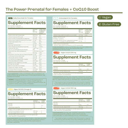 Bird&Be Power Prenatal for Females with CoQ10 Boost