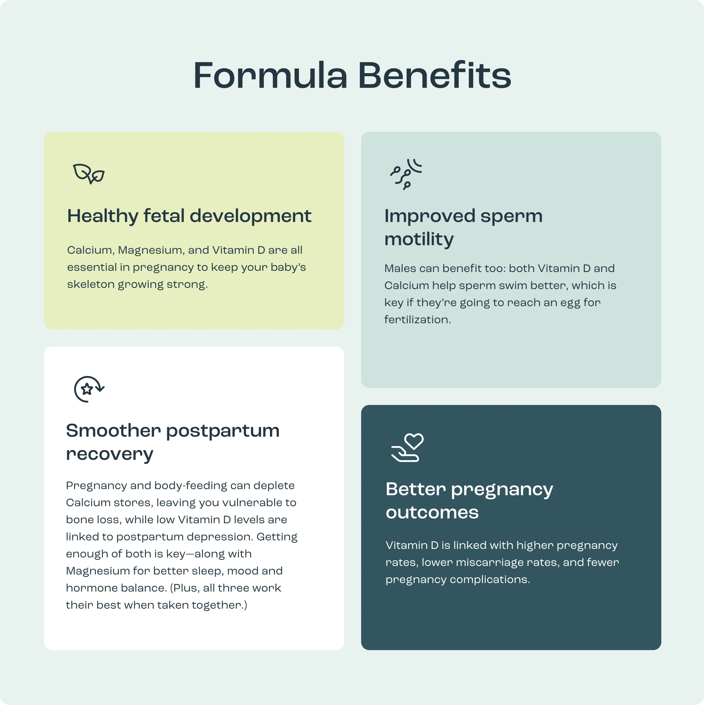Bird&Be Calcium + Magnesium + Vitamin D Boost - Fertility & Pregnancy Support