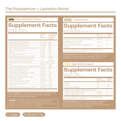 Bird&Be The Postpartum with Lactation Boost Capsules