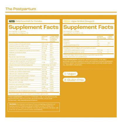 Bird&Be The Postpartum Postnatal Multi-Nutrient Capsules