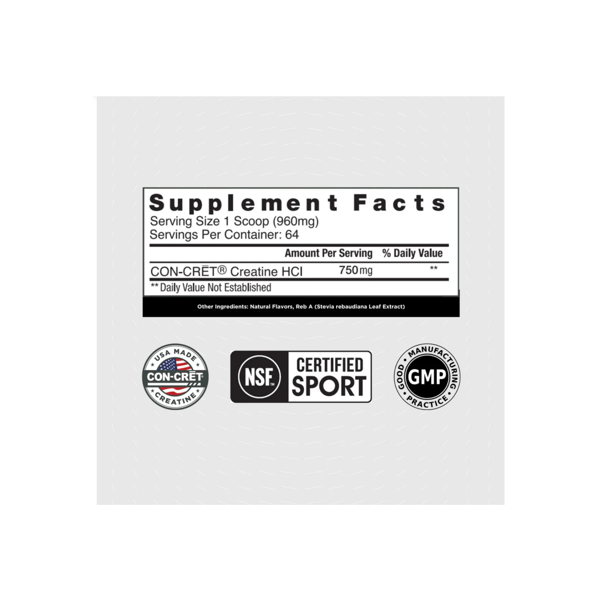 CON-CRĒT® Creatine HCl Powder - Unflavored