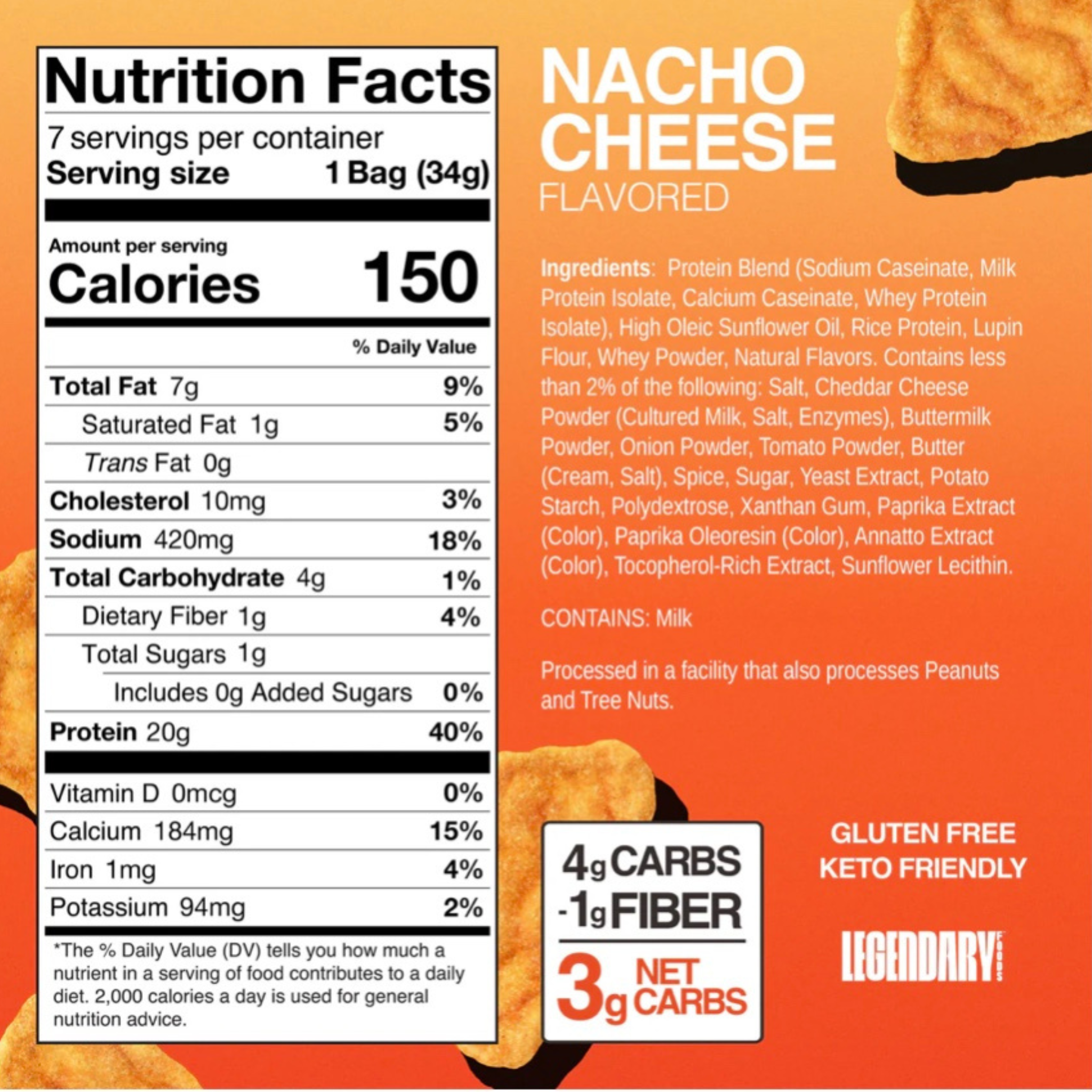Nacho Cheese Popped Protein Chips